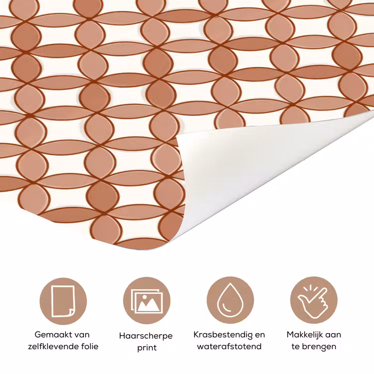 Deursticker - Geometrisch - Cirkels - Modern - Terracotta — 3