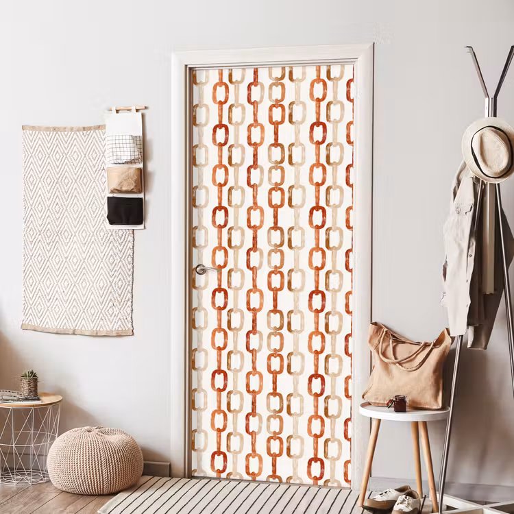 Deursticker - Schakels - Patroon - Aquarel - Terracotta — 8