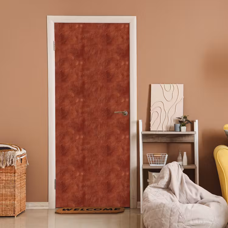 Deursticker - Stucwerk - Textuur - Terracotta — 2