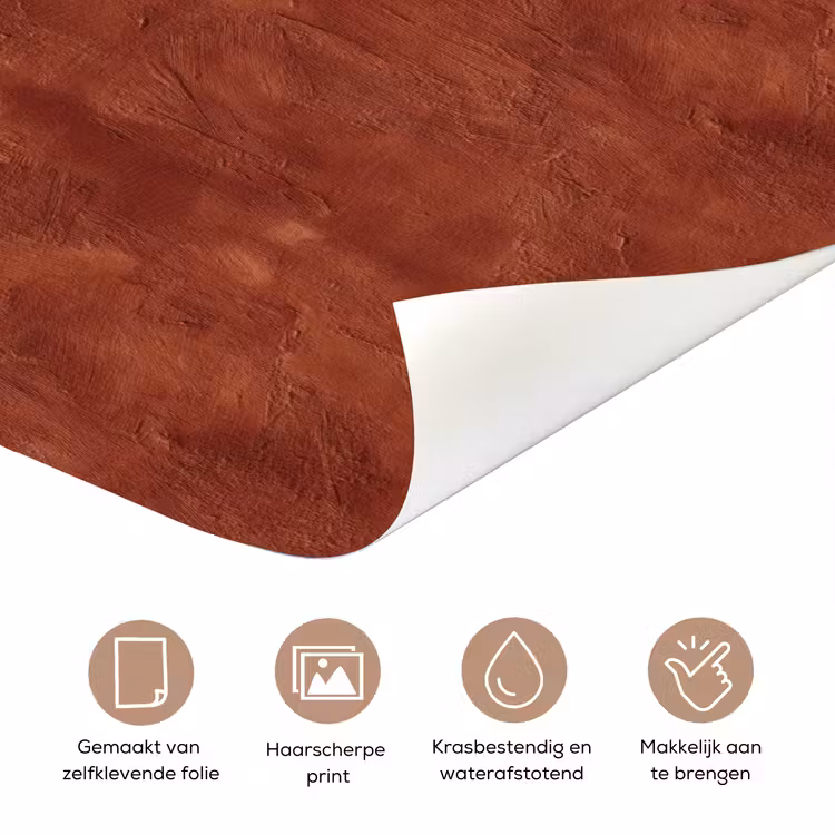 Deursticker - Stucwerk - Textuur - Terracotta — 3