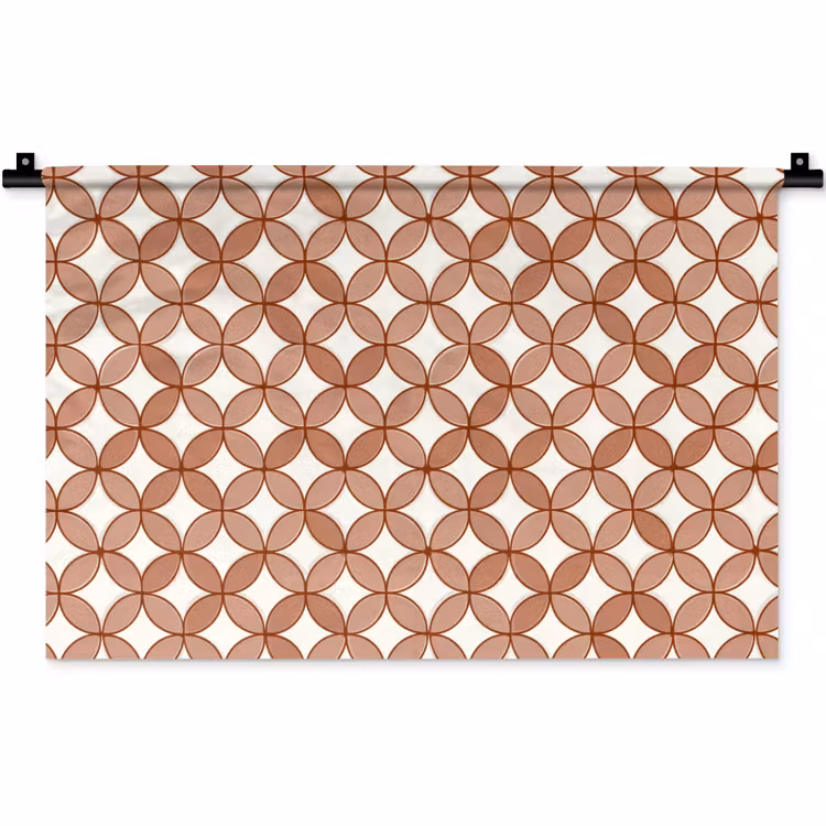 Wandkleed - Geometrisch - Cirkels - Modern - Terracotta — 1