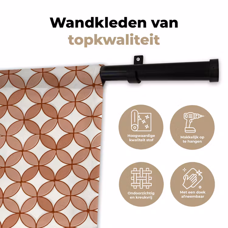 Wandkleed - Geometrisch - Cirkels - Modern - Terracotta — 3