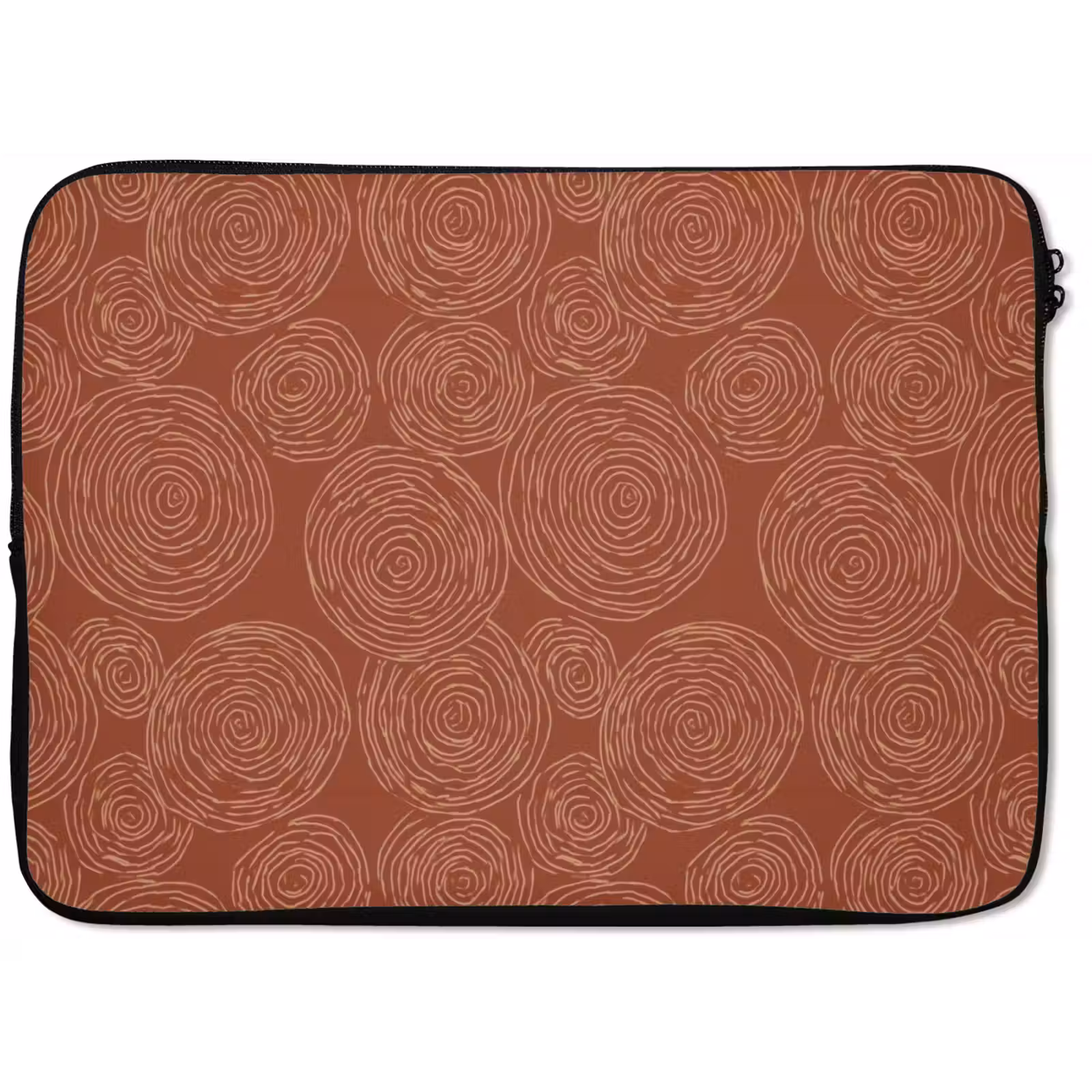 Laptophoes - Cirkels - Abstract - Artistiek - Terracotta — 1
