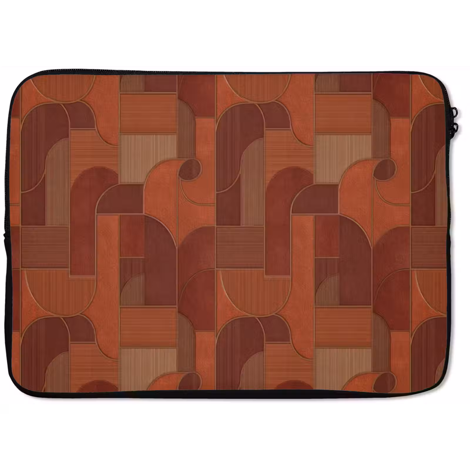 Laptophoes - Geometrisch - Abstract - Textuur - Bruin — 1