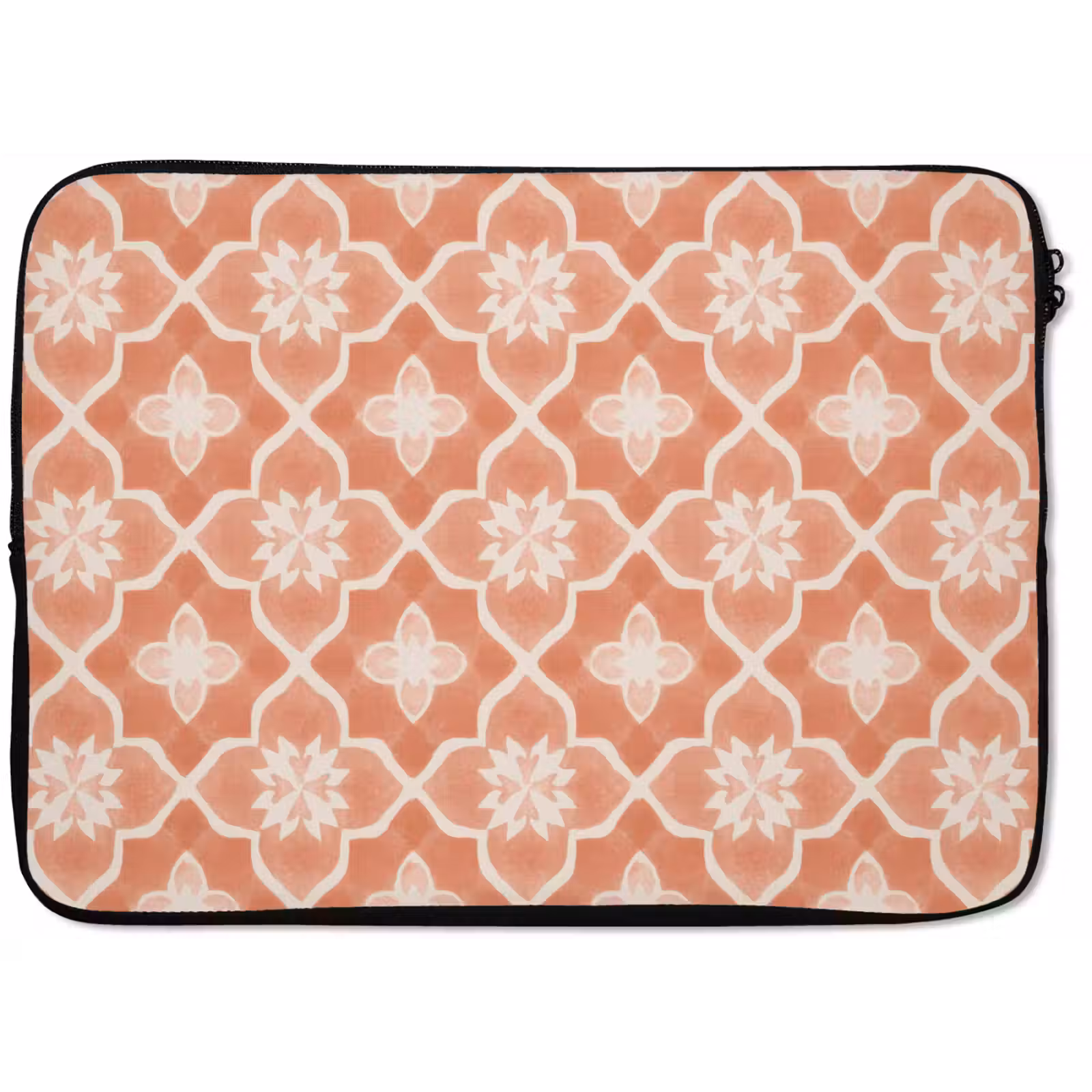 Laptophoes - Tegelpatroon - Arabesk - Vintage - Terracotta — 1