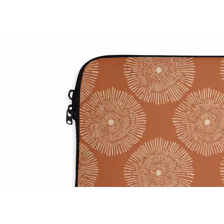 Laptophoes - Cirkels - Grafisch - Patroon - Terracotta — 5