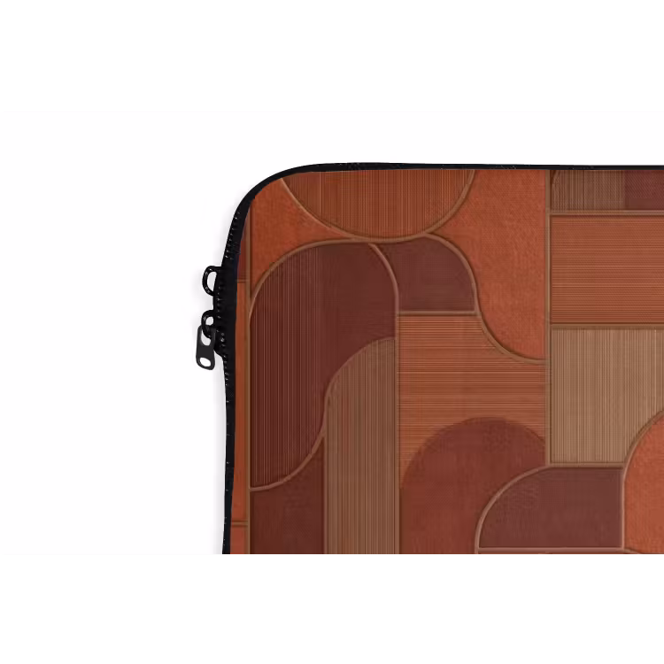 Laptophoes - Geometrisch - Abstract - Textuur - Bruin — 5