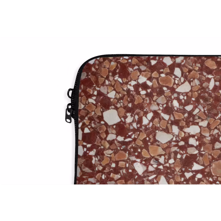 Laptophoes - Terrazzo - Patroon - Steentextuur - Roodbruin — 5