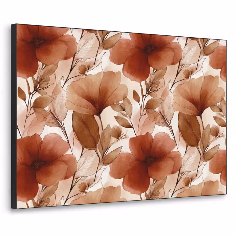 Art Frame - Bloemen - Aquarel - Botanisch - Terracotta — 1