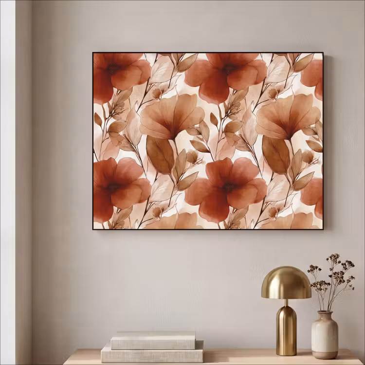 Art Frame - Bloemen - Aquarel - Botanisch - Terracotta — 5