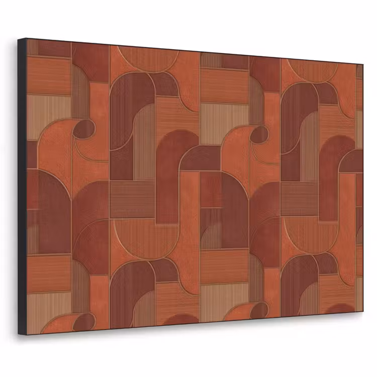 Art Frame - Geometrisch - Abstract - Textuur - Bruin — 1