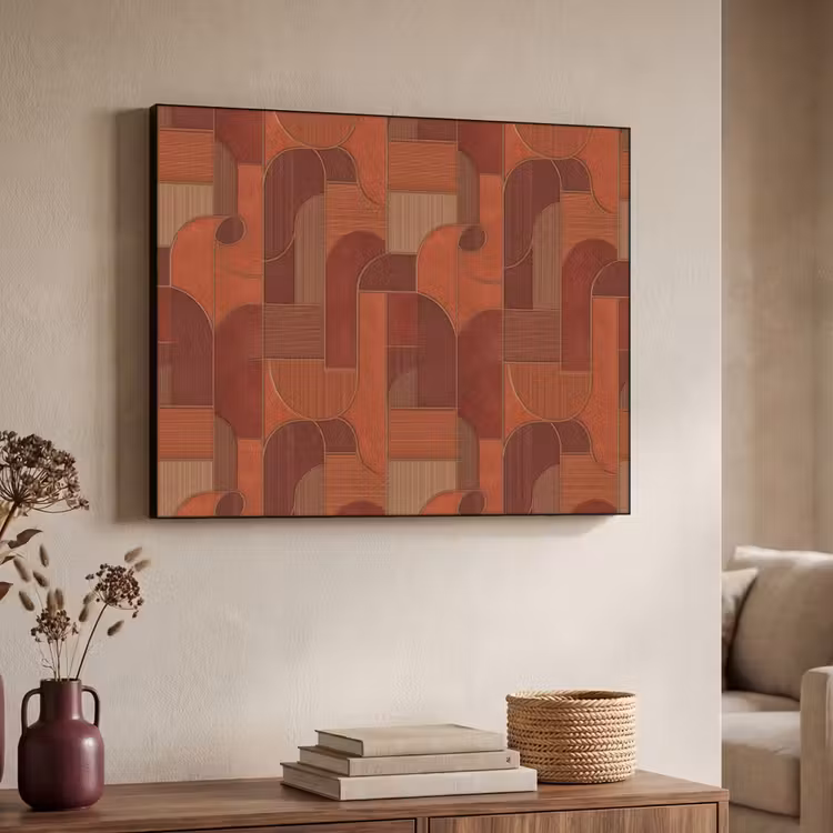 Art Frame - Geometrisch - Abstract - Textuur - Bruin — 7