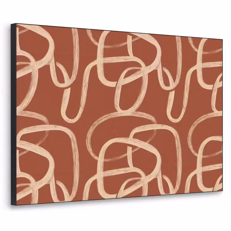 Art Frame - Lijnen - Abstract - Organisch - Terracotta - Crème — 1