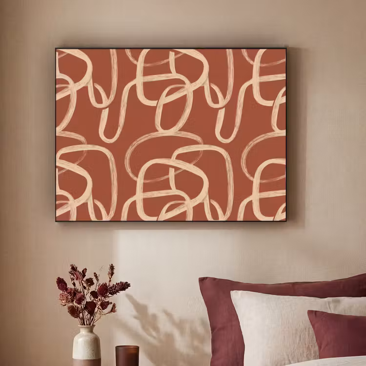 Art Frame - Lijnen - Abstract - Organisch - Terracotta - Crème — 3