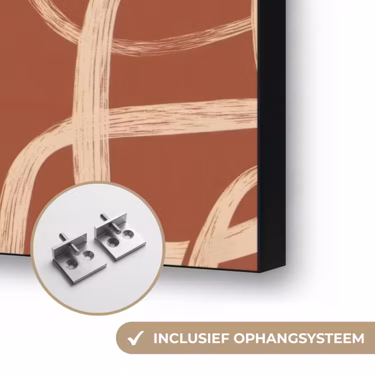 Art Frame - Lijnen - Abstract - Organisch - Terracotta - Crème — 6