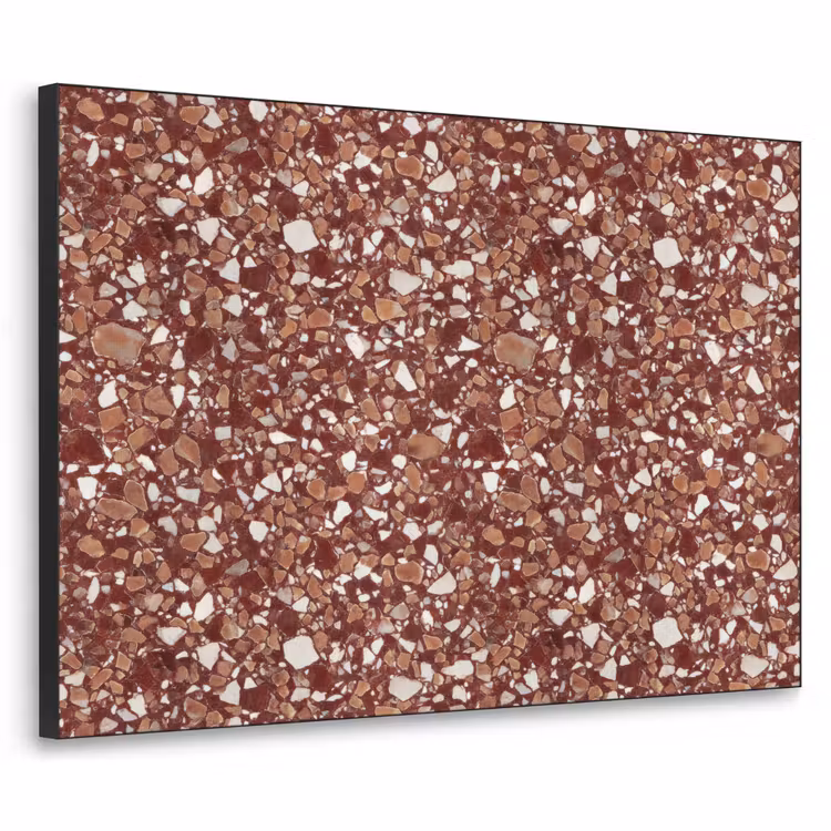 Art Frame - Terrazzo - Patroon - Steentextuur - Roodbruin — 1