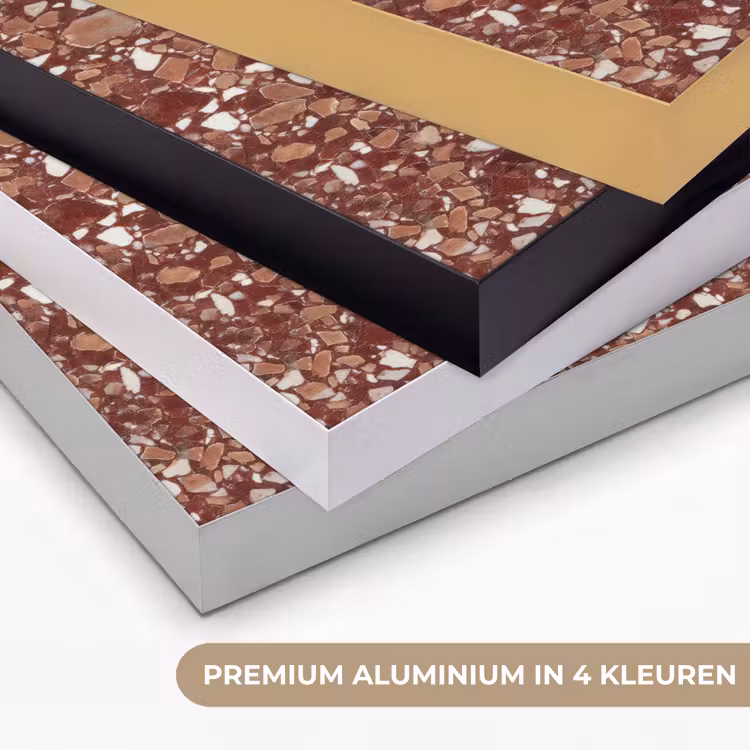 Art Frame - Terrazzo - Patroon - Steentextuur - Roodbruin — 2