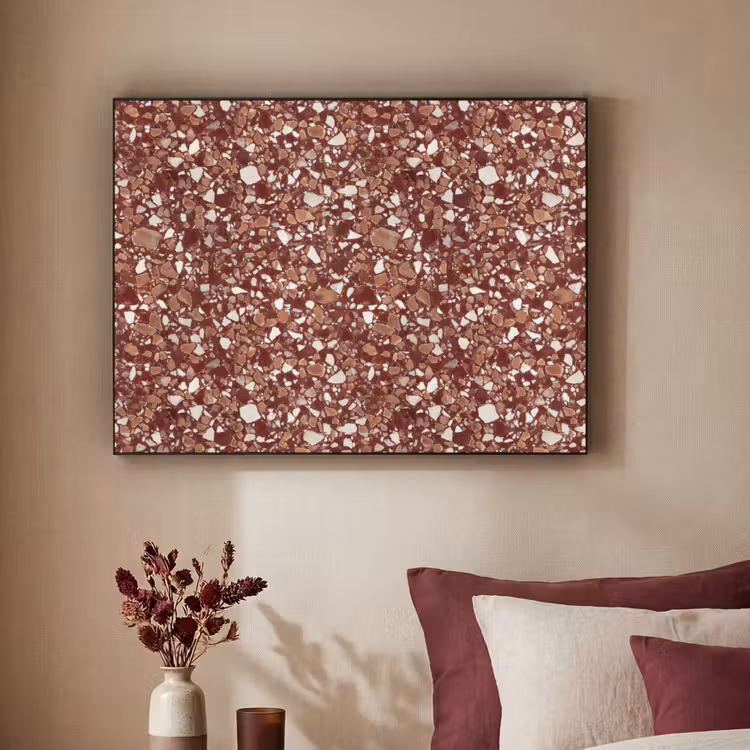 Art Frame - Terrazzo - Patroon - Steentextuur - Roodbruin — 3