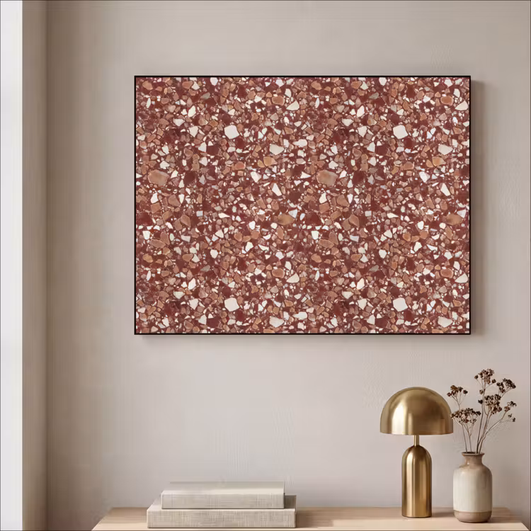 Art Frame - Terrazzo - Patroon - Steentextuur - Roodbruin — 5