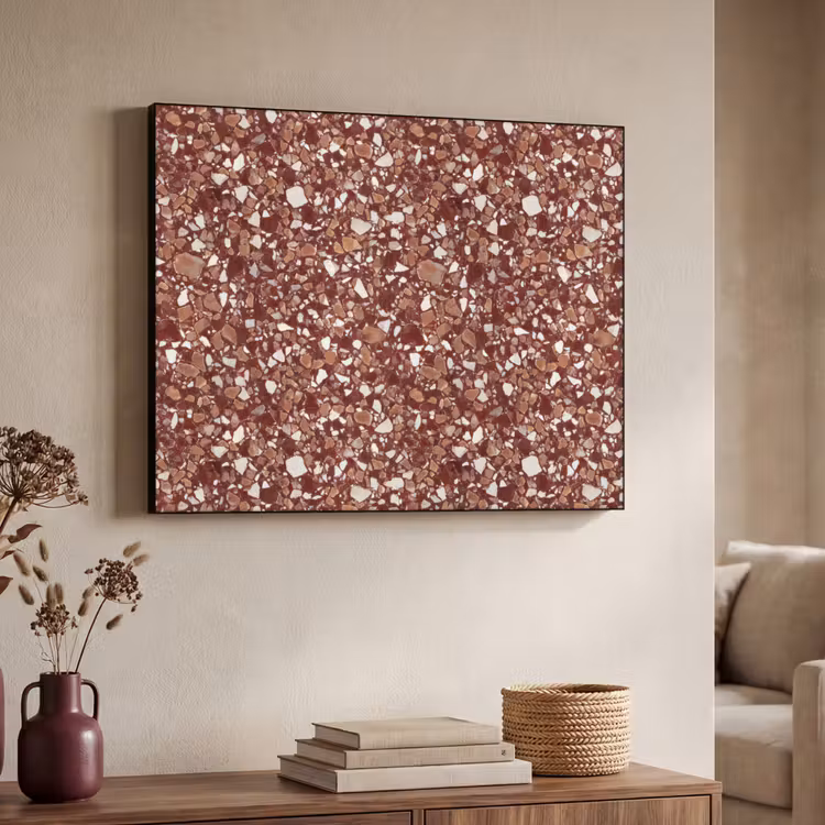 Art Frame - Terrazzo - Patroon - Steentextuur - Roodbruin — 7