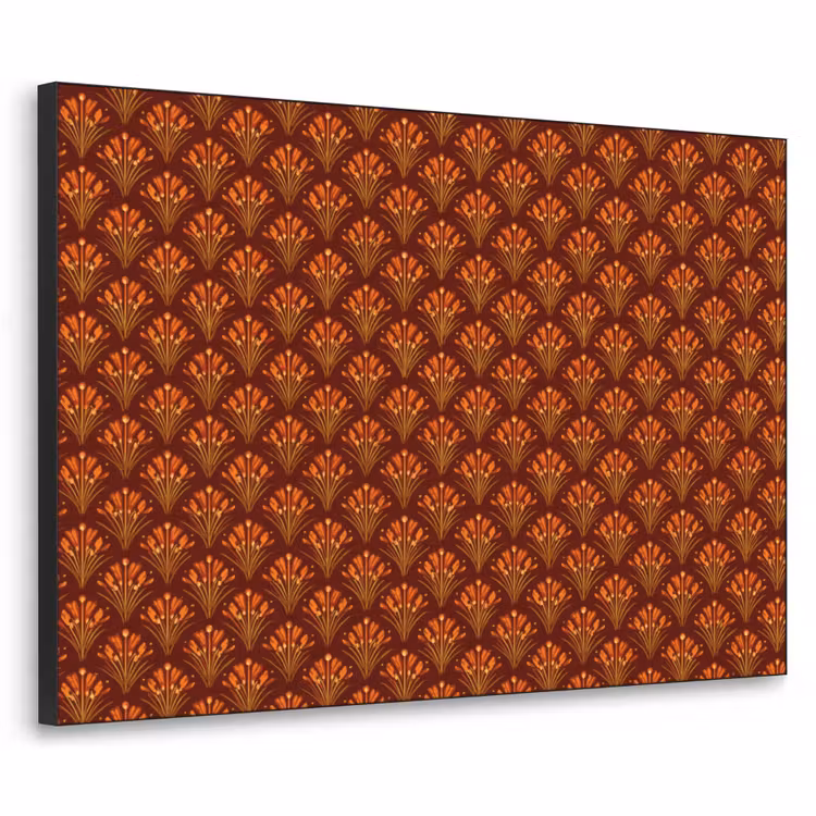 Art Frame - Waaiers - Art Deco - Botanisch - Roestbruin - Oranje — 1