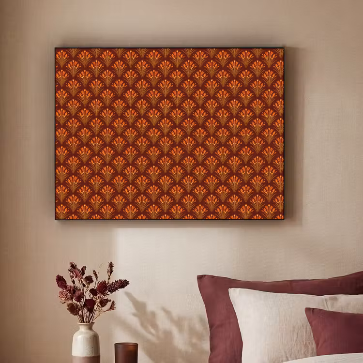 Art Frame - Waaiers - Art Deco - Botanisch - Roestbruin - Oranje — 3