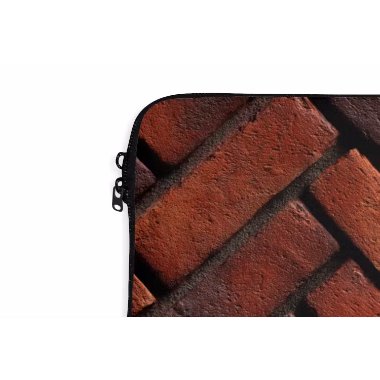 Laptophoes - Bakstenen - Visgraat - Structuur - Roodbruin — 5