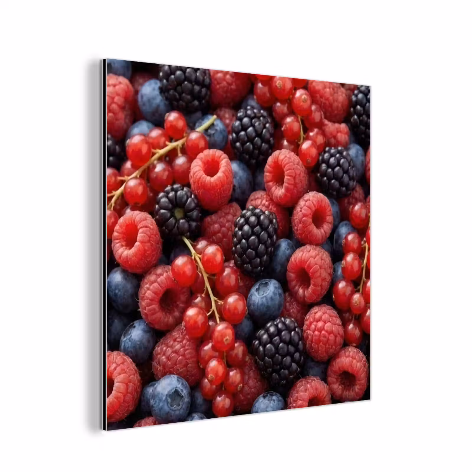 Aluminium schilderij - Bessen - Mix - Vers - Eten - Kleurrijk — 1