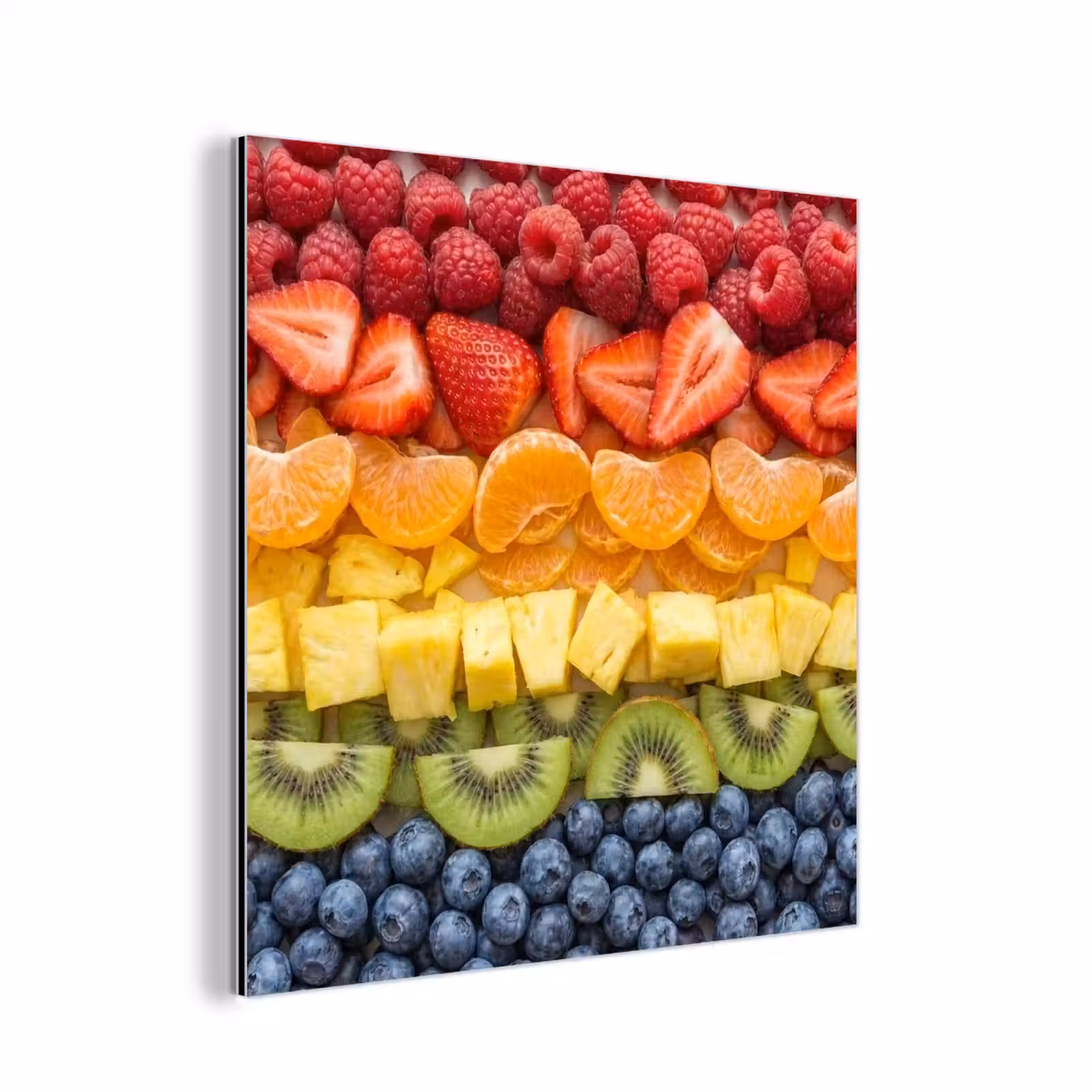 Aluminium schilderij - Fruit - Regenboog - Gezond - Kleurrijk — 1