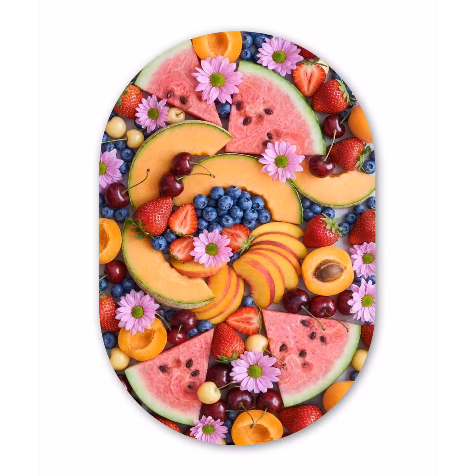 Muurovaal aluminium - Eten - Fruit - Zomer - Kleurrijk — 1
