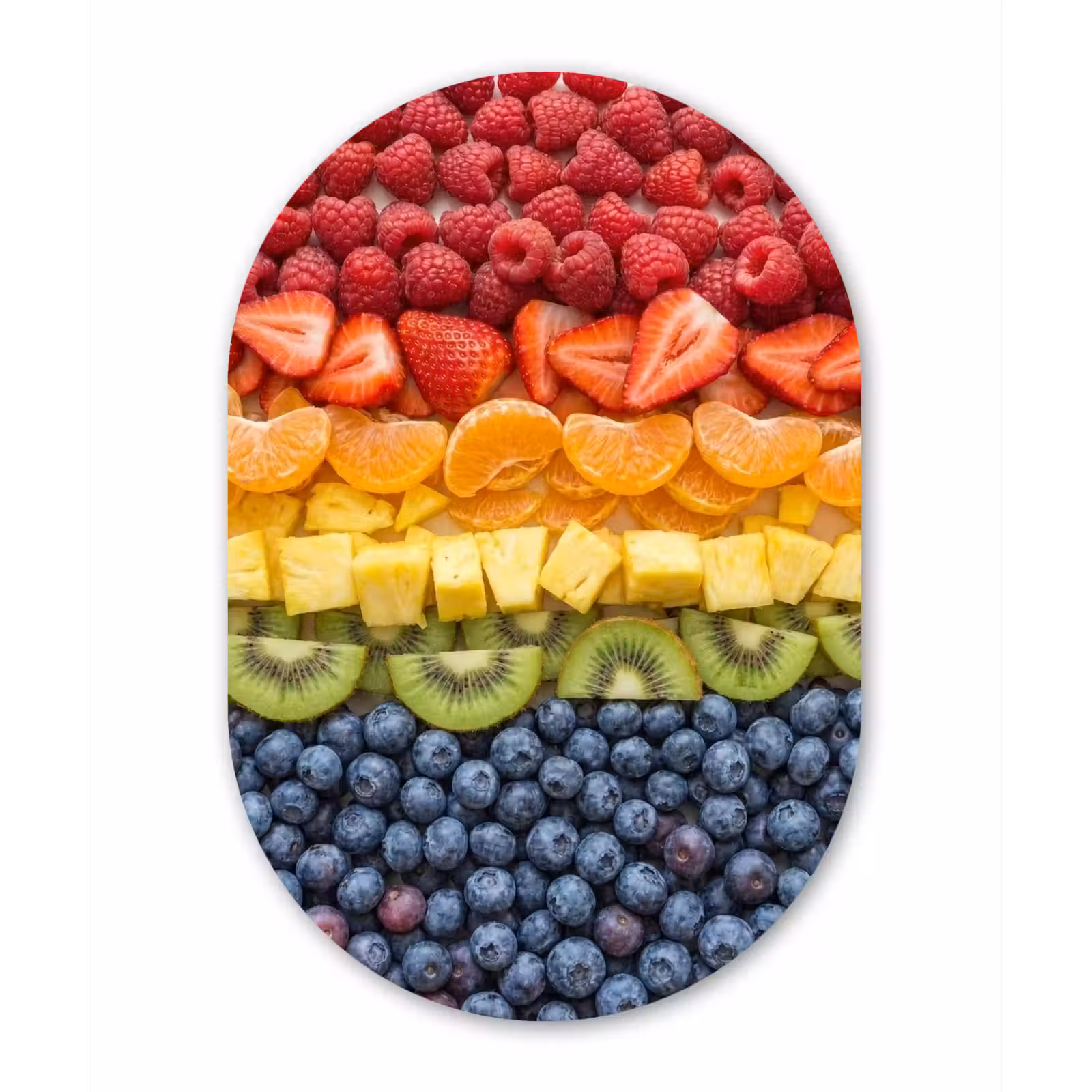 Muurovaal aluminium - Fruit - Regenboog - Gezond - Kleurrijk — 1
