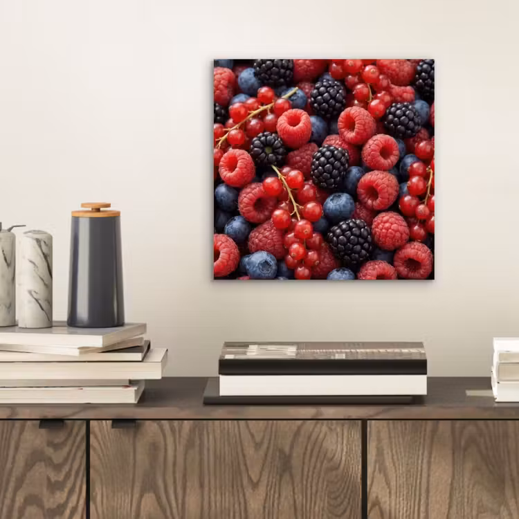 Aluminium schilderij - Bessen - Mix - Vers - Eten - Kleurrijk — 2