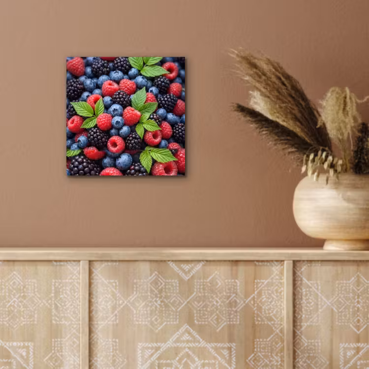 Aluminium schilderij - Bessen - Vers - Waterdruppels - Kleurrijk - Eten — 5