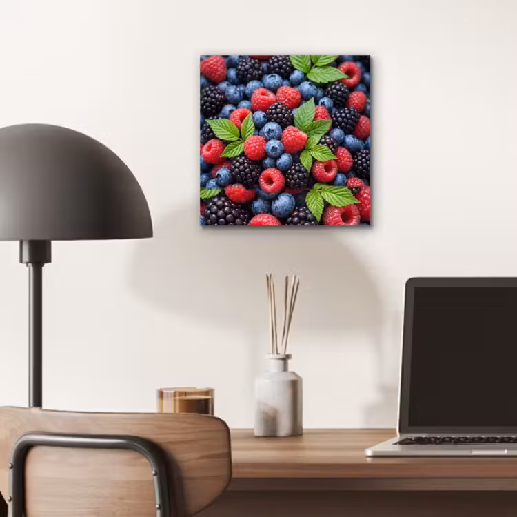 Aluminium schilderij - Bessen - Vers - Waterdruppels - Kleurrijk - Eten — 6