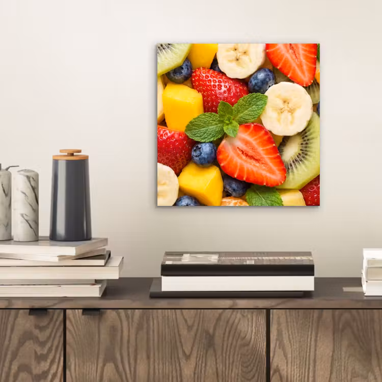 Aluminium schilderij - Fruit - Plakjes - Eten - Kleurrijk — 2