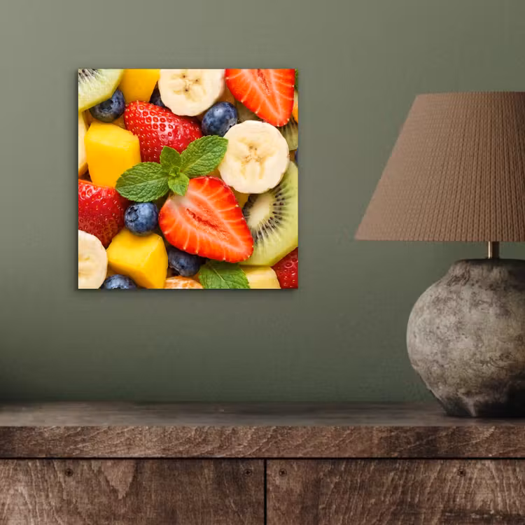 Aluminium schilderij - Fruit - Plakjes - Eten - Kleurrijk — 3