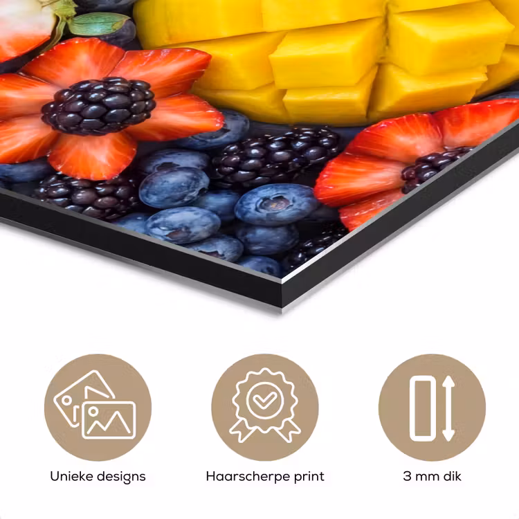 Aluminium schilderij - Fruit - Vers - Kleurrijk - Eten — 7