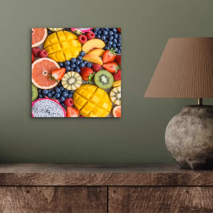 Aluminium schilderij - Fruit - Versneden - Kleurrijk - Eten - Gezond — 3