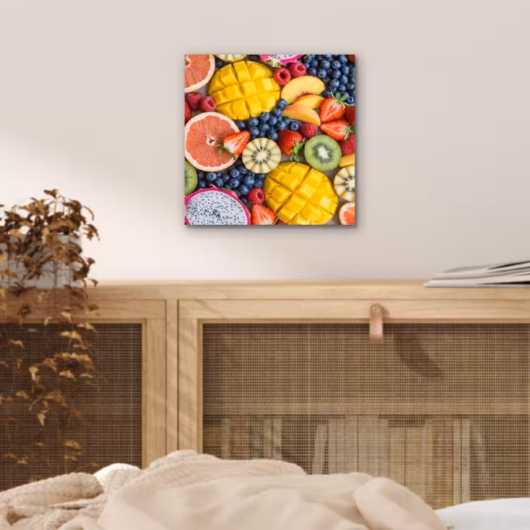 Aluminium schilderij - Fruit - Versneden - Kleurrijk - Eten - Gezond — 4