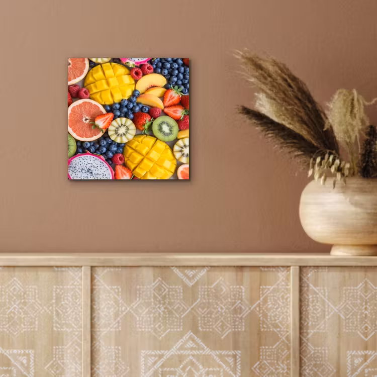 Aluminium schilderij - Fruit - Versneden - Kleurrijk - Eten - Gezond — 5