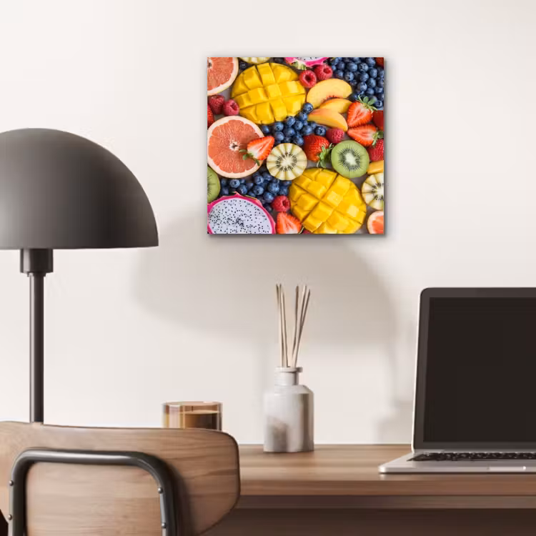 Aluminium schilderij - Fruit - Versneden - Kleurrijk - Eten - Gezond — 6