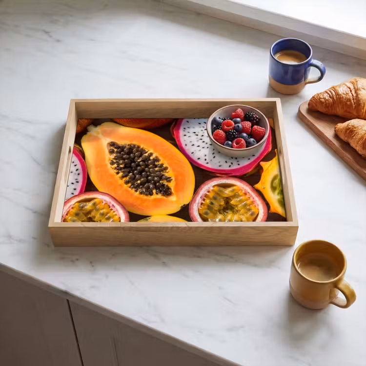 Dienblad - Fruit - Geopend - Tropisch - Eten - Kleurrijk — 4