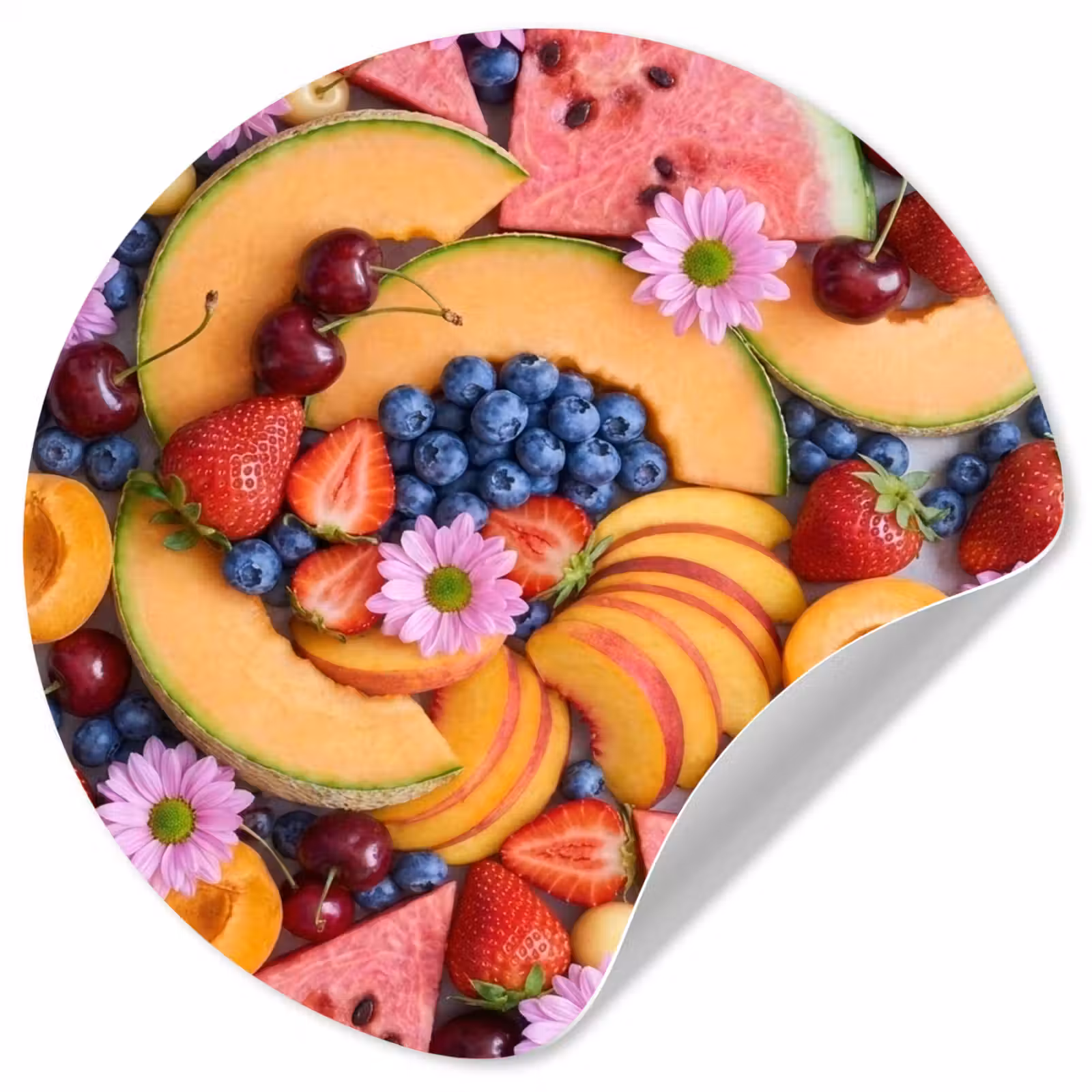 Behangcirkel - Eten - Fruit - Zomer - Kleurrijk — 1