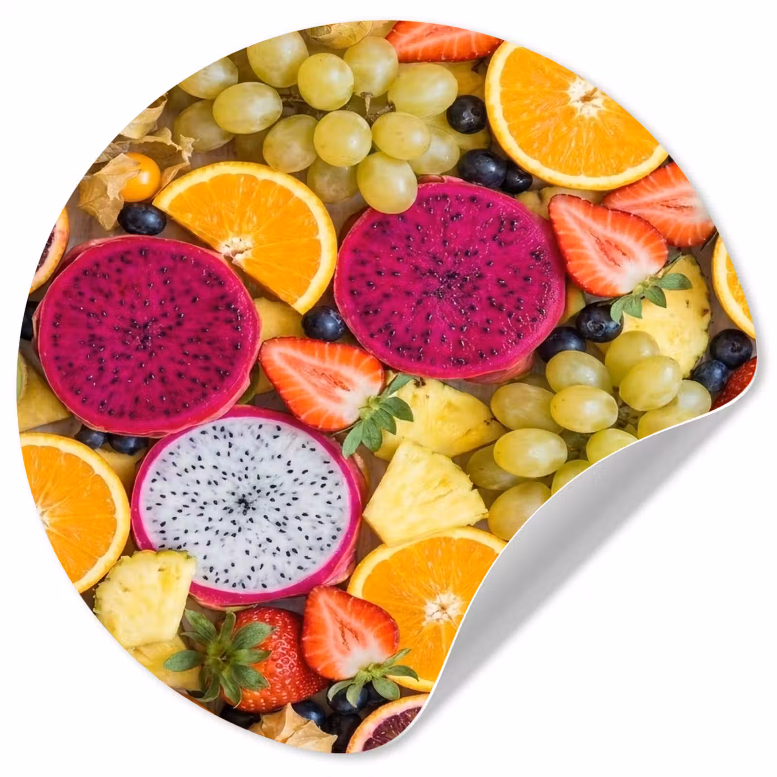 Behangcirkel - Fruit - Assortiment - Kleurrijk - Gezondheid — 1
