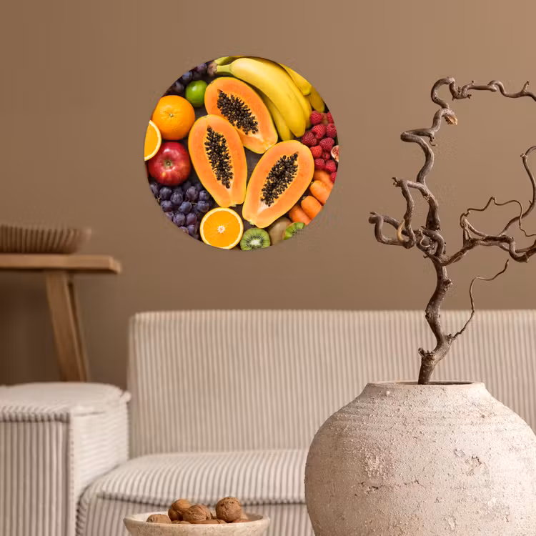 Behangcirkel - Eten - Fruit - Groenten - Vers - Kleurrijk — 2