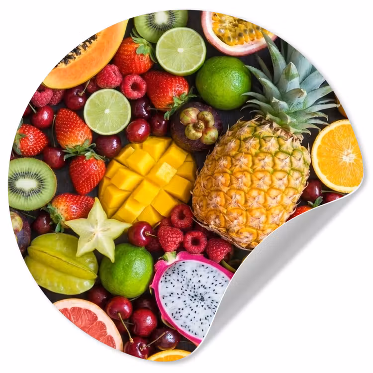 Behangcirkel - Fruit - Assortiment - Vers - Gezond - Kleurrijk — 1