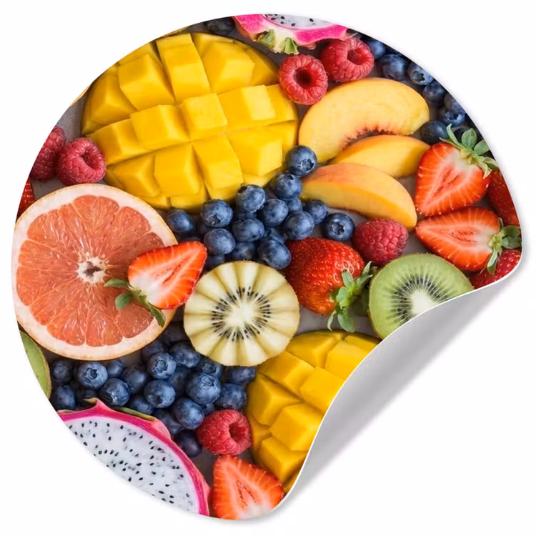 Behangcirkel - Fruit - Versneden - Kleurrijk - Eten - Gezond — 1