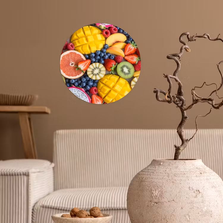Behangcirkel - Fruit - Versneden - Kleurrijk - Eten - Gezond — 2
