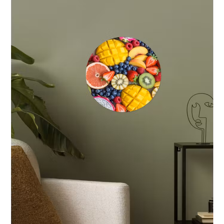 Behangcirkel - Fruit - Versneden - Kleurrijk - Eten - Gezond — 3