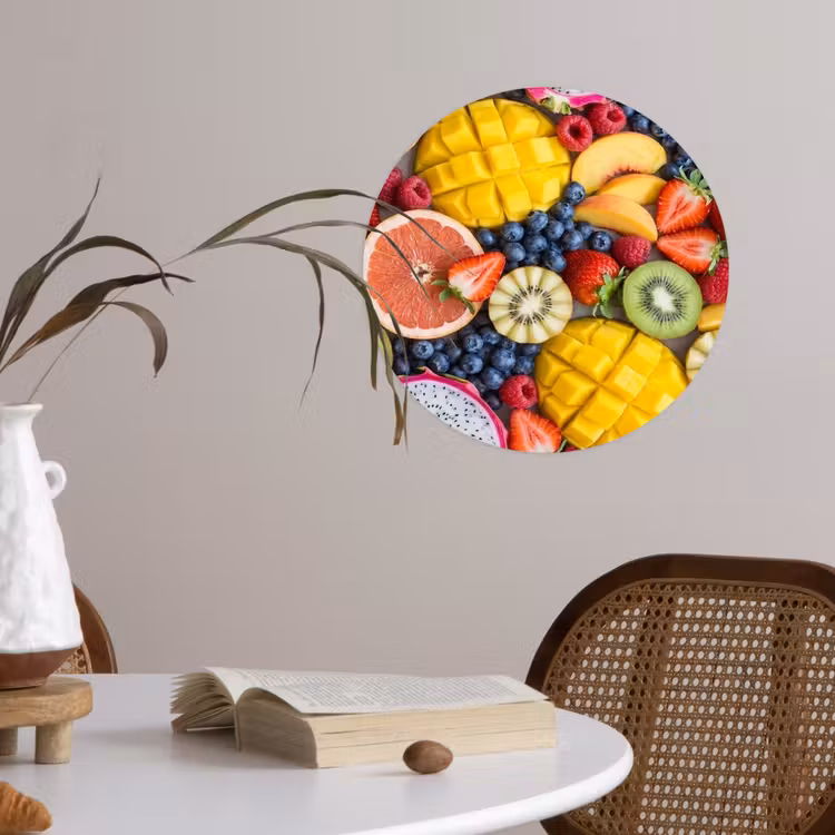 Behangcirkel - Fruit - Versneden - Kleurrijk - Eten - Gezond — 4